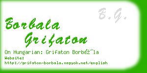 borbala grifaton business card